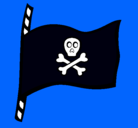 Dibujo Bandera pirata pintado por aina