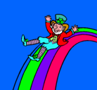 Dibujo Duende en el arco iris pintado por betania