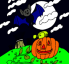 Dibujo Paisaje de Halloween pintado por Arnau