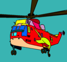 Dibujo Helicóptero al rescate pintado por mario