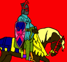 Dibujo Caballero a caballo pintado por mauricio