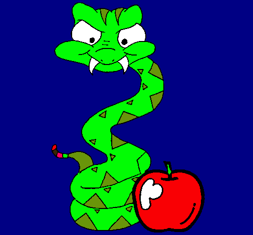 Serpiente y manzana