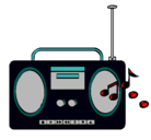 Dibujo Radio cassette 2 pintado por HenryJose