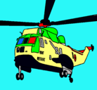 Dibujo Helicóptero al rescate pintado por no