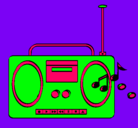 Dibujo Radio cassette 2 pintado por andrea