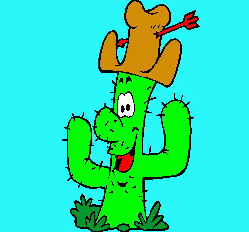 Cactus con sombrero