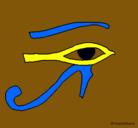Dibujo Ojo Horus pintado por romanstele