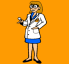 Dibujo Doctora con gafas pintado por YULIA