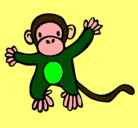 Dibujo Mono pintado por mico