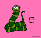 Dibujo Serpiente pintado por clara