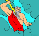 Dibujo Dios Zeus pintado por belen