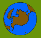 Dibujo Planeta Tierra pintado por xochitlyaritza