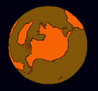 Dibujo Planeta Tierra pintado por shilso