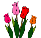 Dibujo Tulipanes pintado por eunice