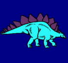 Dibujo Stegosaurus pintado por as