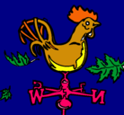 Dibujo Veletas y gallo pintado por NANCY