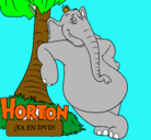 Dibujo Horton pintado por daniel