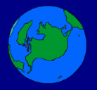 Dibujo Planeta Tierra pintado por lubraska