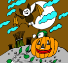 Dibujo Paisaje de Halloween pintado por prisci