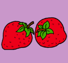 Dibujo fresas pintado por aloha