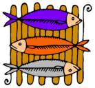 Dibujo Pescado a la brasa pintado por vanessa