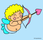 Dibujo Cupido pintado por acuario