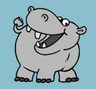 Dibujo Hipopótamo pintado por dieguito