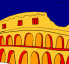 Dibujo Coliseo pintado por lobo