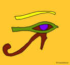 Dibujo Ojo Horus pintado por klian