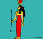 Dibujo Hathor pintado por giuli