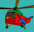 Dibujo Helicóptero al rescate pintado por MASSORE