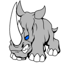 Dibujo Rinoceronte II pintado por BELENSIERRAS.