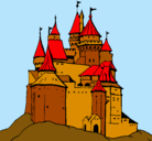 Dibujo Castillo medieval pintado por loren