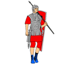 Dibujo Soldado romano pintado por laso