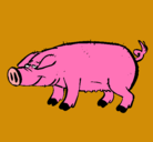 Dibujo Cerdo con pezuñas negras pintado por jonathanguerra
