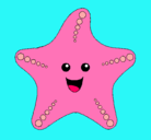 Dibujo Estrella de mar pintado por gema