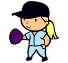 Dibujo Jugadora de béisbol pintado por allisonnicolemuoz