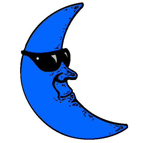 Luna con gafas de sol