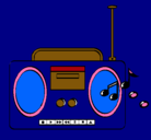 Dibujo Radio cassette 2 pintado por brayan