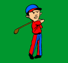 Dibujo Jugador de golf pintado por camila