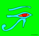 Dibujo Ojo Horus pintado por juliasolansruiz