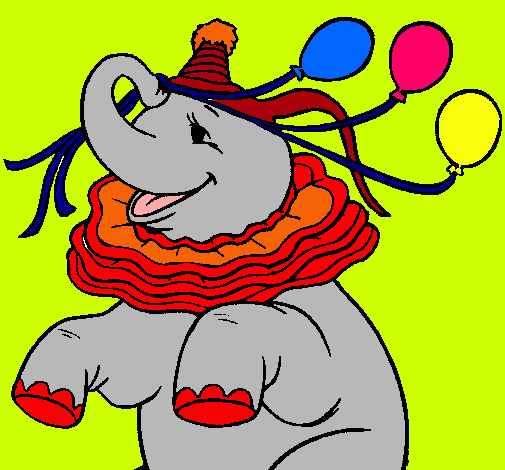 Elefante con 3 globos