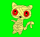 Dibujo Gato garabato momia pintado por lucero