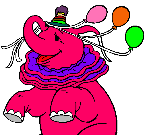 Elefante con 3 globos