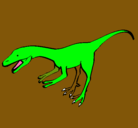 Dibujo Velociraptor II pintado por malena