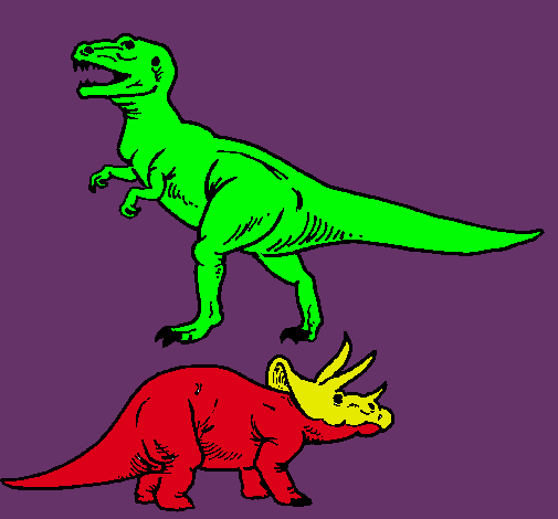 Triceratops y tiranosaurios rex