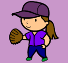 Dibujo Jugadora de béisbol pintado por karenvanessa2010