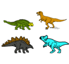 Dibujo Dinosaurios de tierra pintado por p