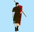 Dibujo Soldado romano pintado por pablo