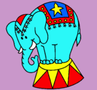 Dibujo Elefante actuando pintado por joseluisC.P.